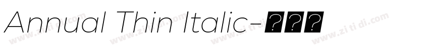 Annual Thin Italic字体转换